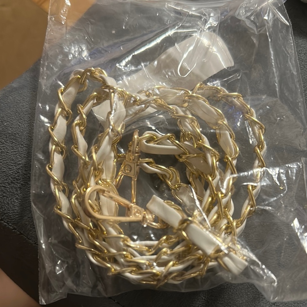 Gold and White Elegant Bag strap - Picture 2 of 2